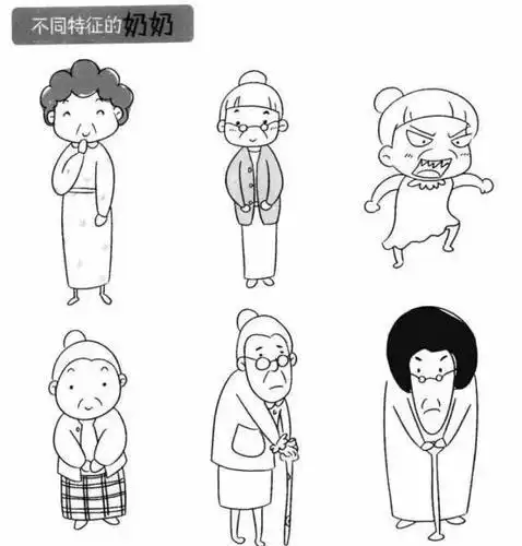 不同年龄的人物简笔画