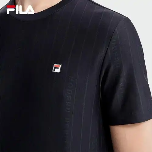 斐乐官方男士短袖基础简约商务休闲上衣t恤2023夏季时尚fila