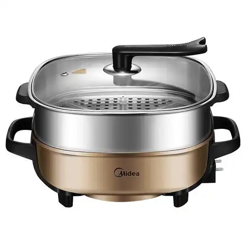 美的电火锅lhn30c韩式多功能家用电锅电热锅电煮锅不粘锅火锅