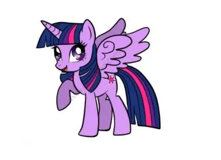 小马紫月公主简笔画