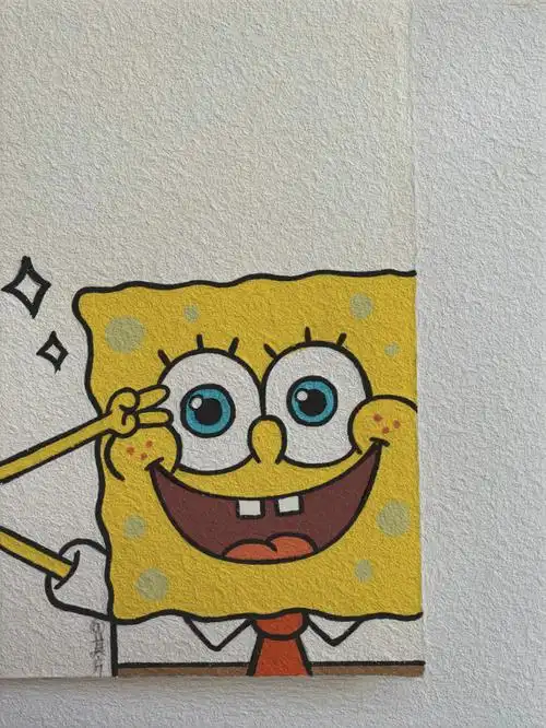 海绵宝宝比耶简笔画教程