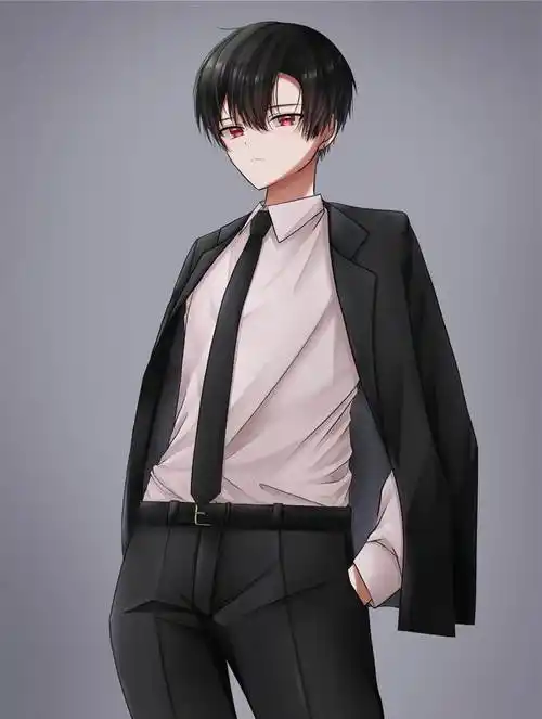 スーツ男子shino的西装插画图片