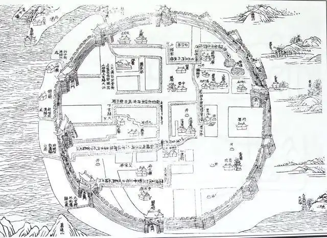 东湖(夷陵)县志城图:标有墨池巷