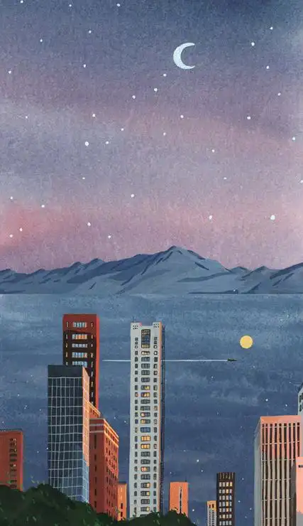 超级治愈让人很喜欢的好看晚安壁纸