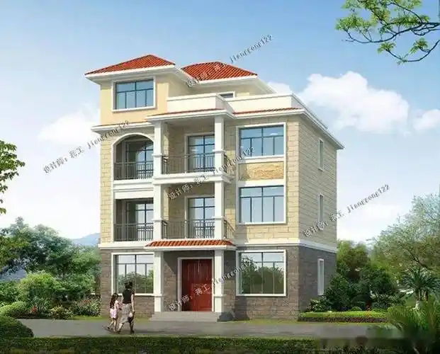 3款适合大家庭的农村别墅三层半设计四代人都能一起住