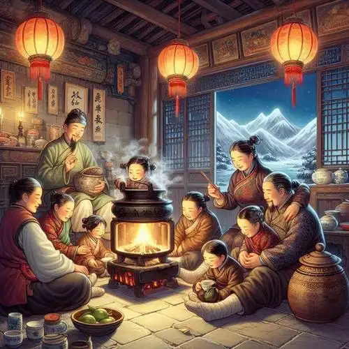 是世人对煮茶的兴趣重生,不如说是期望与家人一聚的愉悦,毕竟围炉而坐