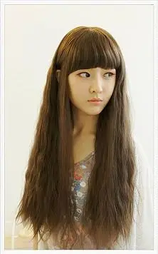 咖啡色做什么发型好看要长的流海