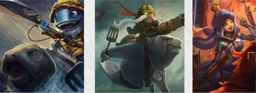 但是我们可以再很多的地方看到它的踪影,例如小鱼人的"海牛猎手"皮肤