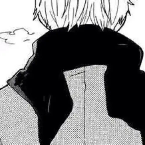 有没有一些动漫的背影头像,最好是黑白,素描的那种,要冷酷,失落那种