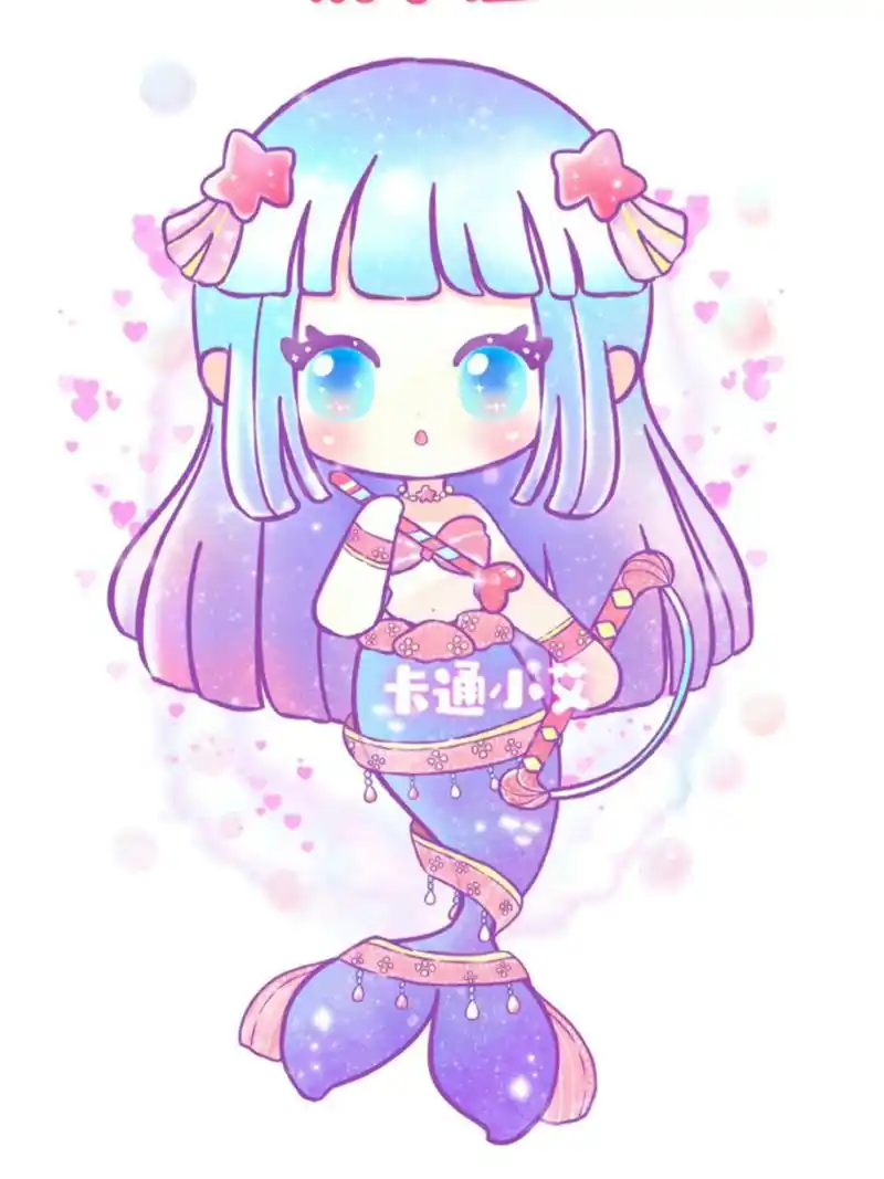 星座美人鱼公主 卡通简笔画 原创十二星座美人鱼公主 谁最美呢