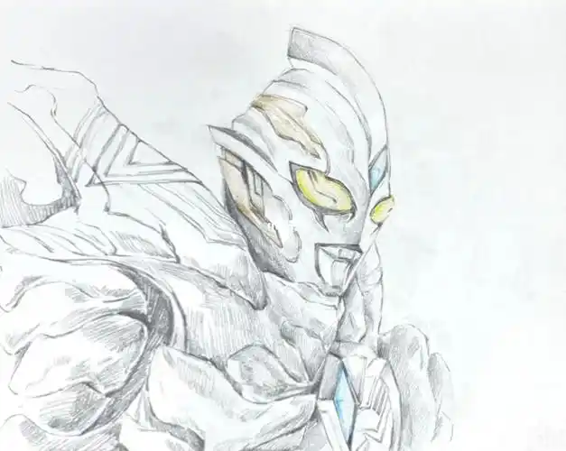 黑特yyds #素描  #手绘  #奥特曼  #特利迦  #特利迦奥特曼  #黑暗