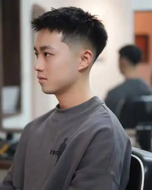 前刺发型,绝对可以笑着出理发店的短发,不知道该怎么.