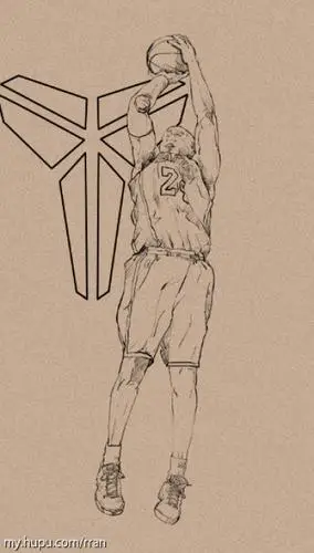 科比的最简单的简笔画