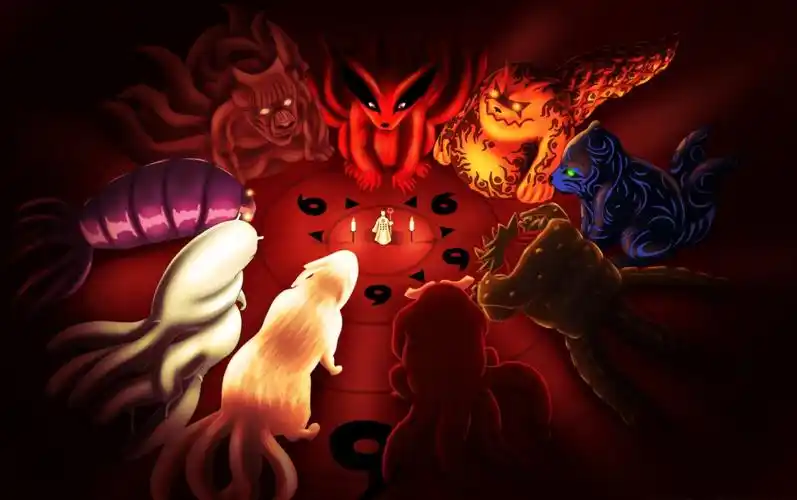 火影忍者九只尾兽4k壁纸图片