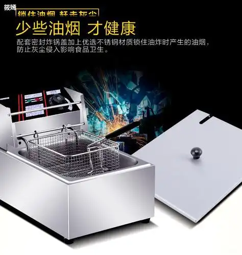 油炸锅商用电炸炉燃气薯塔机炸薯条油条油炸机煤气加厚电炸锅商用