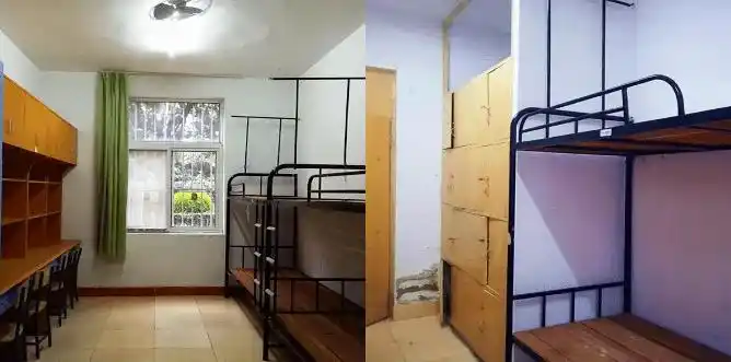 这就是我们的宿舍楼啦,通灌校区的宿舍分别有4,5,6人间,每层都有公厕