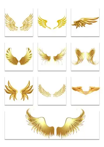 年会金色翅膀年会素材