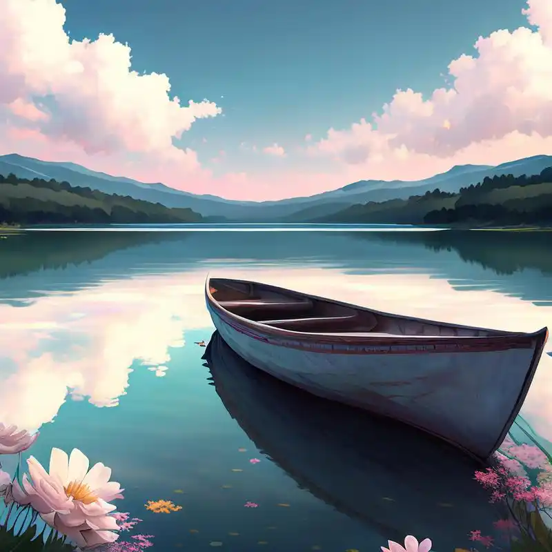花气晴薰坐,湖光晚逼舟.意境,典雅,宁静#百度文心一言来了