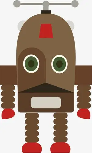 太空矢量素材矢量手绘机器人