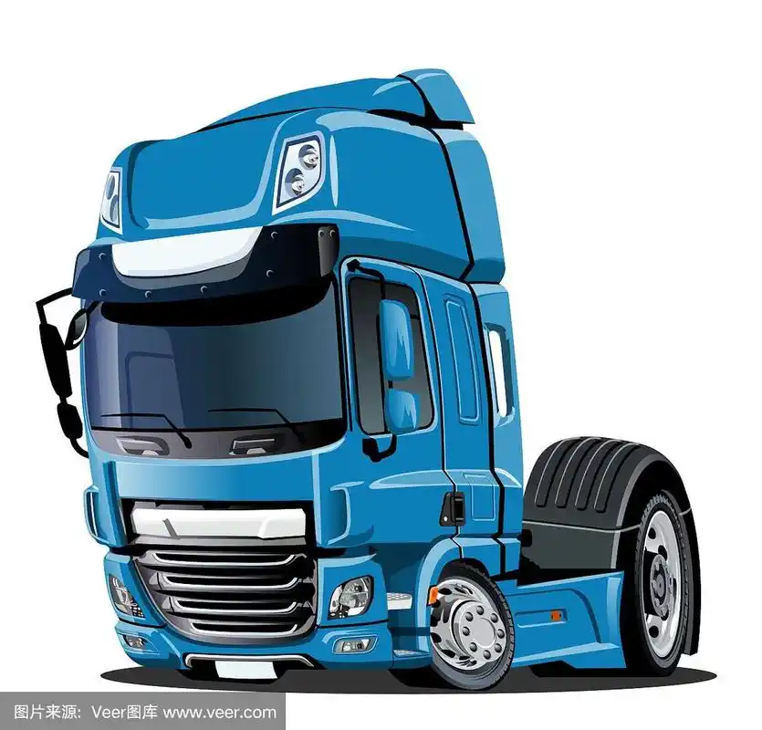 卡车,卡通,分离着色,白色背景,商务