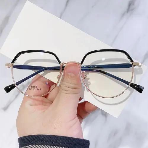 2021新款透明圆形金属光学眼镜女抖音文艺潮流镜架小框记忆眼镜框