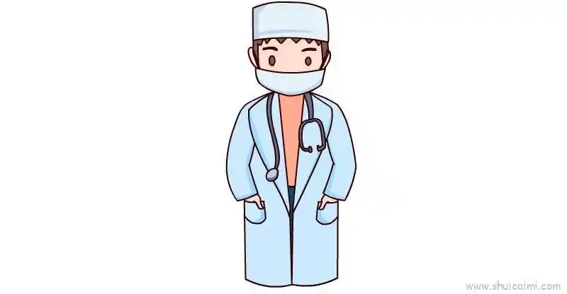 简笔画的画法图解分享到这里,查找更多医生简笔画,医生怎么画简笔画