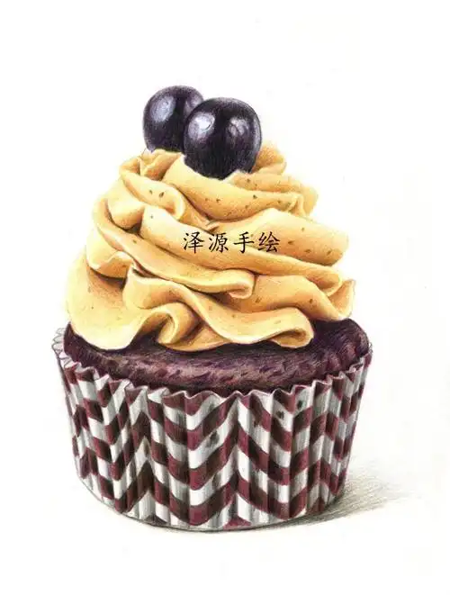 超有食欲彩铅手绘点心来一波小清新小甜品