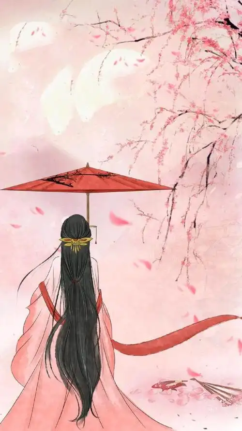 古风美女背影壁纸 | 青衫烟雨客,似是故人来