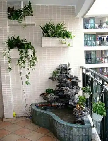 阳台水景景观装修设计 阳台水景景观图片