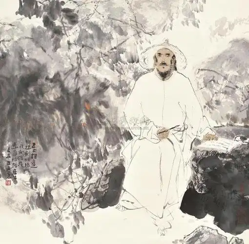 0128 蒲松龄像 镜心