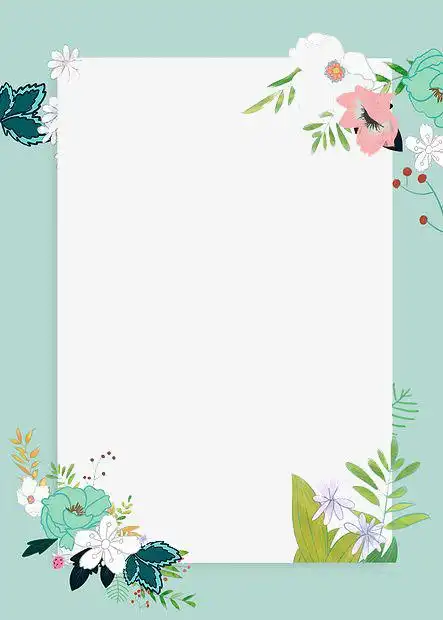 蓝色海报_蓝色边框png素材-90设计