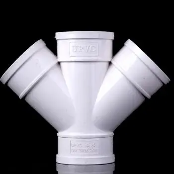 pvc排水管y型45度斜四通下水管管件配件50 75 110 160 pvc雨水管 75*