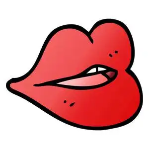 嘴张开嘟嘟的嘴唇手绘卡通 pilicane吸血鬼的嘴美女吹嘴手绘图标和