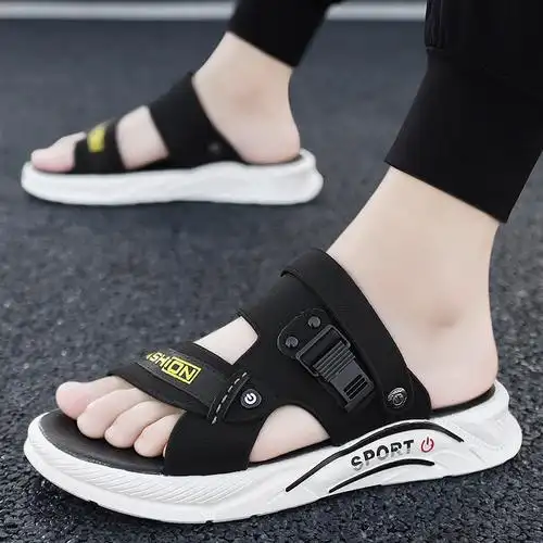 青年凉鞋男生运动ins潮两穿拖鞋夏季新款沙滩鞋休闲防滑厚底男士