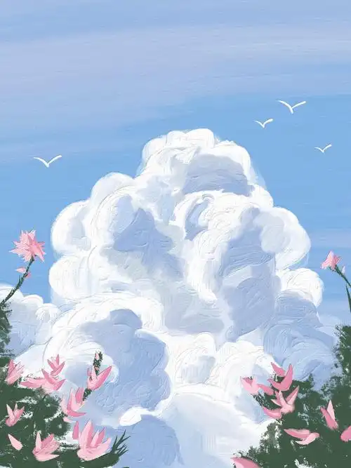 春暖花开,简约冷淡风爱壁纸平铺锁屏可爱小清新