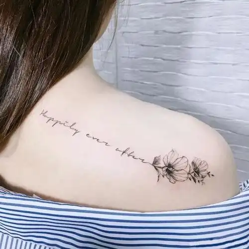 适合女生的纹身,适合女生的一组莲花线条纹身图案(适合女生的纹身作品