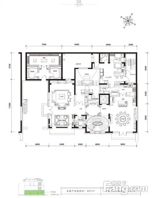 九章别墅 南区边排独栋 千平花园 随时看房