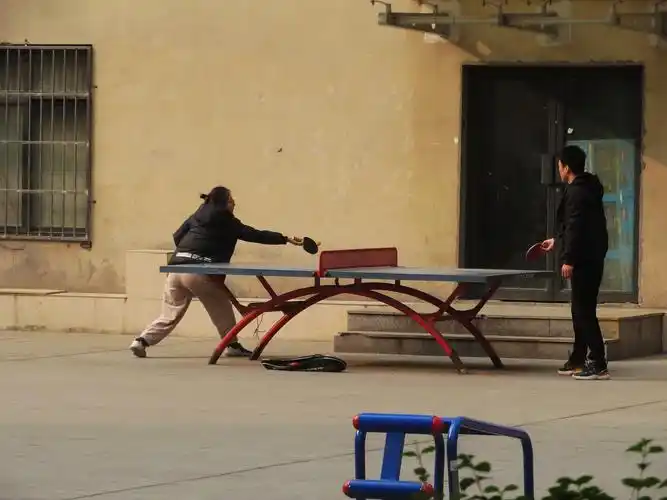 小区的休闲活动之打乒乓球 - 美篇