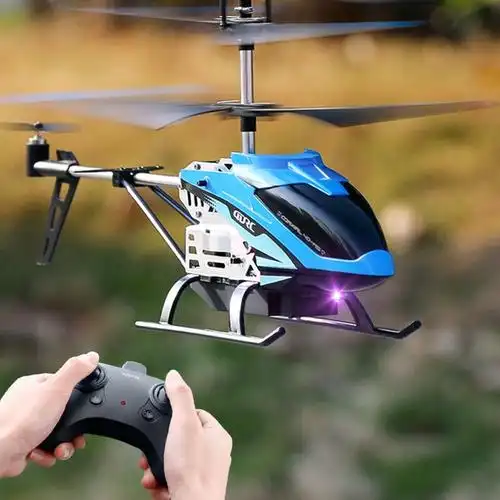 星域传奇遥控直升机(炫酷蓝)双电40分钟合金耐摔定高款遥控飞机