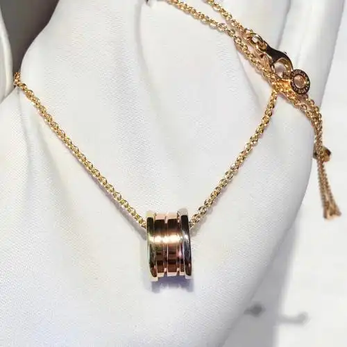 宝格丽三色金18k弹簧项链