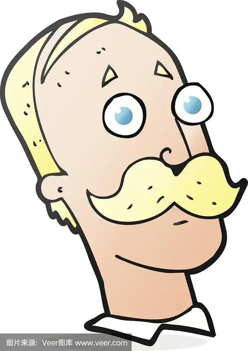 有胡子的卡通男人