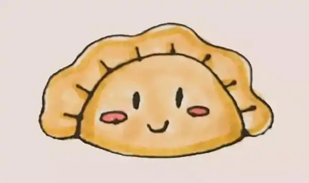 饺子简笔画怎么画图?_简笔画图片大全 - 绘画者图库