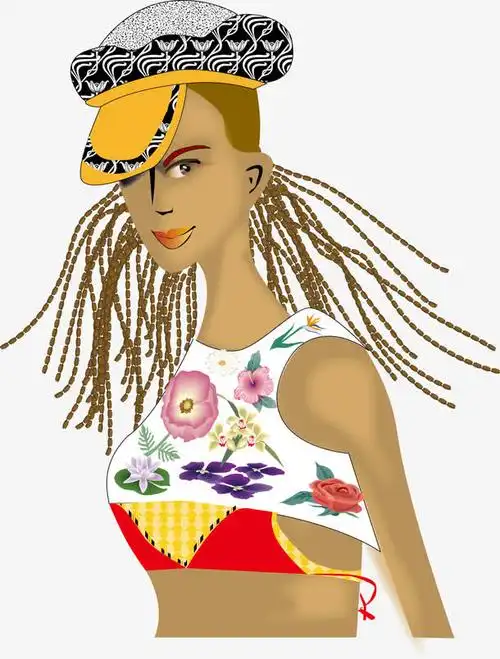 关键词 : 矢量,黑人,美女,脏辫