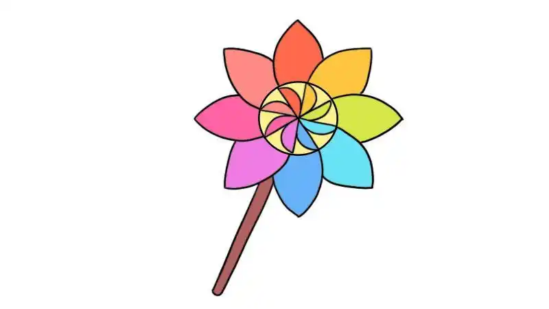 儿童节小风车简笔画步骤 儿童节小风车简笔画怎么画简单又漂亮 - 童