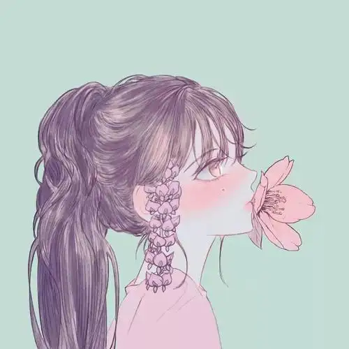 快看动漫情侣女生头像 描述 : (嘴上含你的花) 〖高清〗〖原图