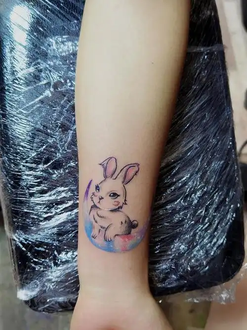 兔子_纹身图案手稿图片_苏日星的纹身作品集