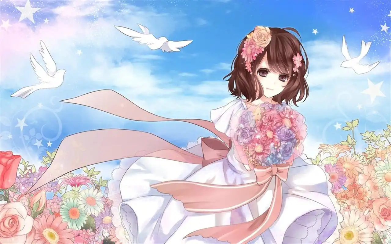 精美手绘卡通二次元软妹子唯美小清新桌面壁纸(二)