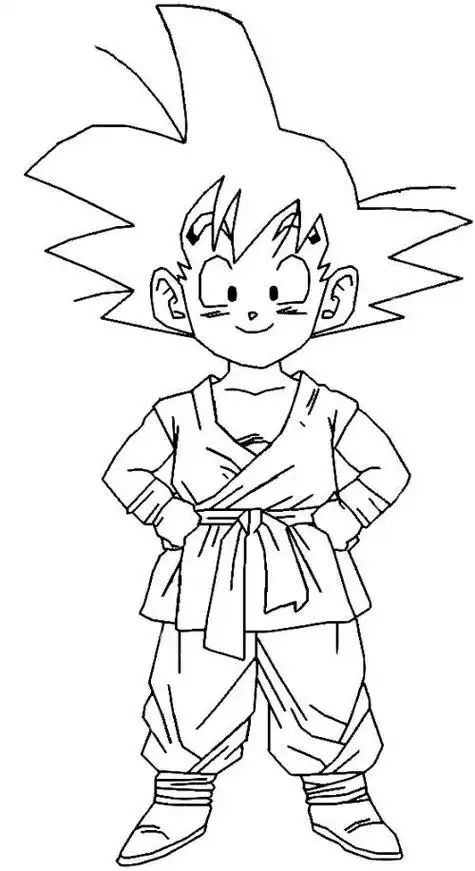 简笔画七龙珠大孙悟空