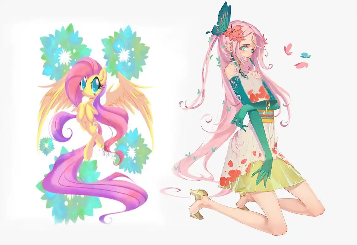 小马宝莉:梦幻般的拟人,柔柔变敖娇,紫悦略欠感性不如苹果嘉儿_手机