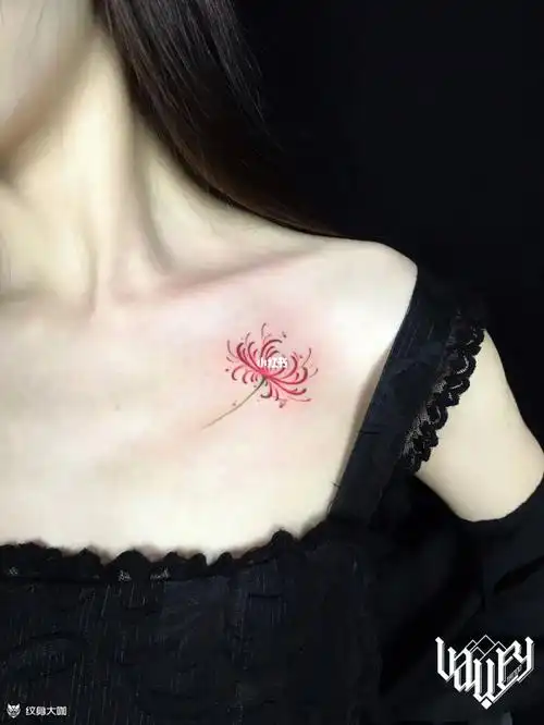 小清新彼岸花纹身